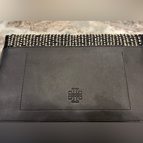 TORY BURCH beaded clutch bag MSRP $498🖤🩷🤍 RARE - Picture 7 of 9